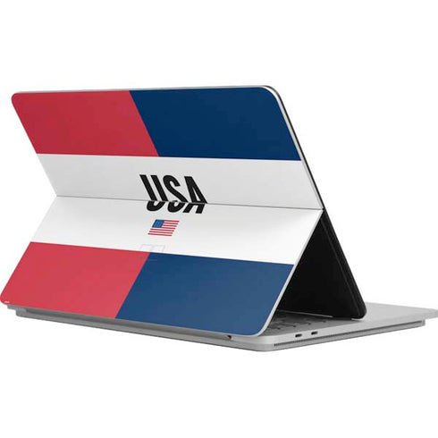 American Flag Color Block Surface Laptop Studio Skin