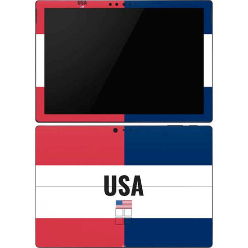 American Flag Color Block Surface Pro 6 Skin