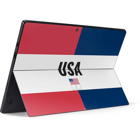 American Flag Color Block Surface Pro 7 Skin