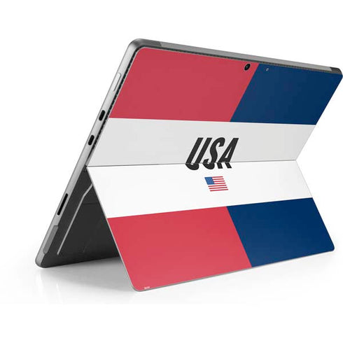 American Flag Color Block Surface Pro 8 Skin