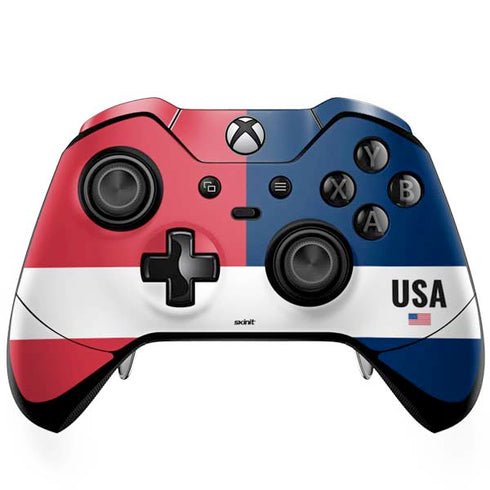 American Flag Color Block Xbox One Elite Controller Skin