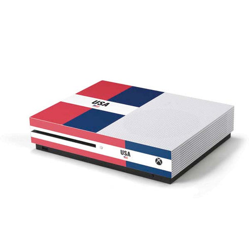 American Flag Color Block Xbox One S Console Skin