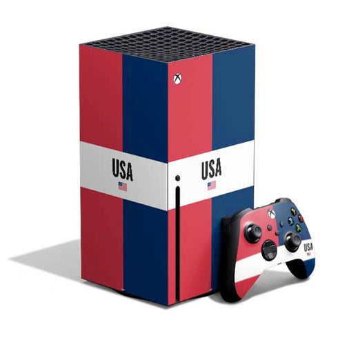 American Flag Color Block Xbox Series X Bundle Skin