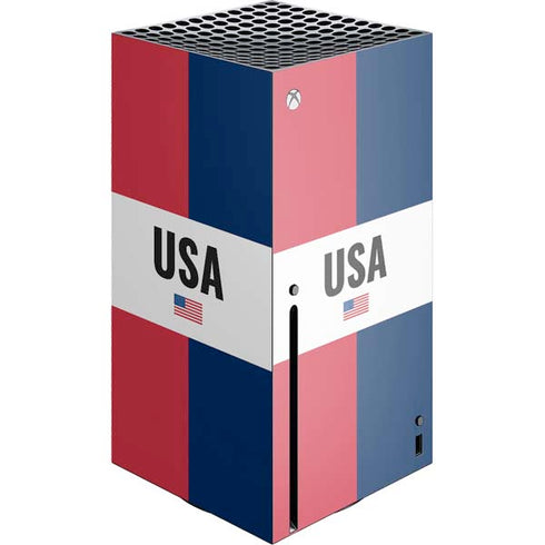 American Flag Color Block Xbox Series X Console Skin