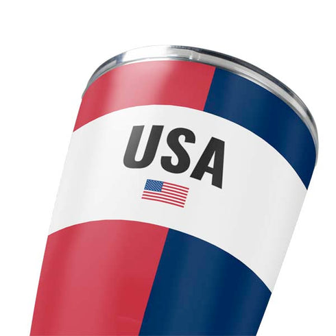 American Flag Color Block Yeti 20oz Tumbler Skin