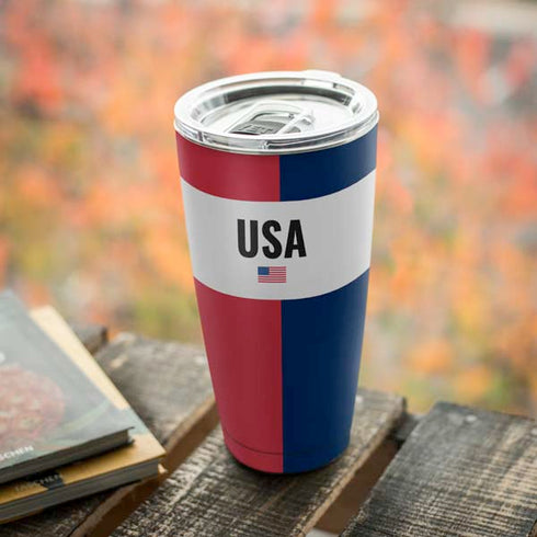 American Flag Color Block Yeti 20oz Tumbler Skin
