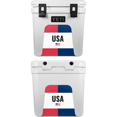 American Flag Color Block YETI Roadie 24 Hard Cooler Skin