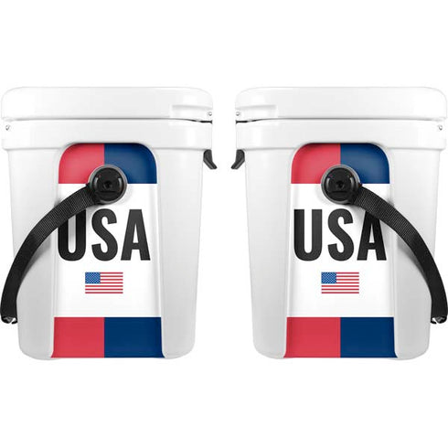 American Flag Color Block YETI Roadie 24 Hard Cooler Skin