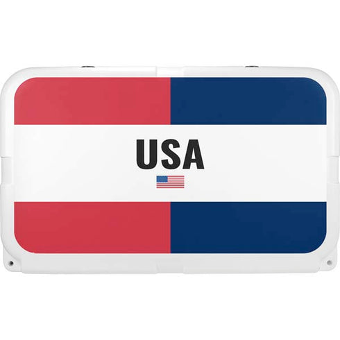 American Flag Color Block YETI Tundra 45 Hard Cooler Skin