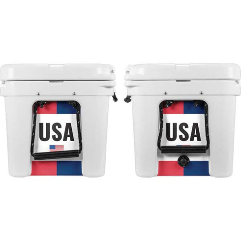 American Flag Color Block YETI Tundra 45 Hard Cooler Skin