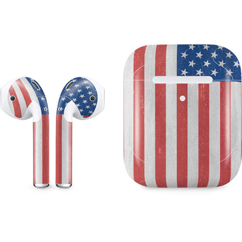 American Flag Distressed Apple AirPods 2 Skin