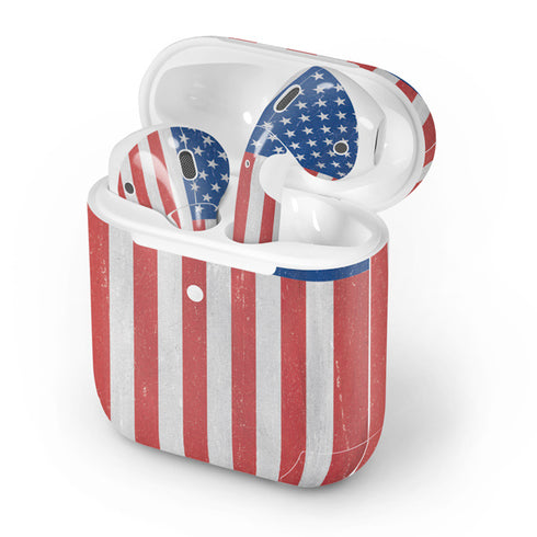 American Flag Distressed Apple AirPods 2 Skin