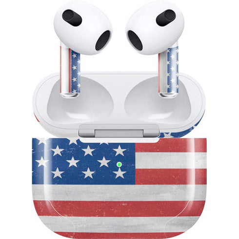 American Flag Distressed Apple AirPods (3rd Gen 2021) Skin