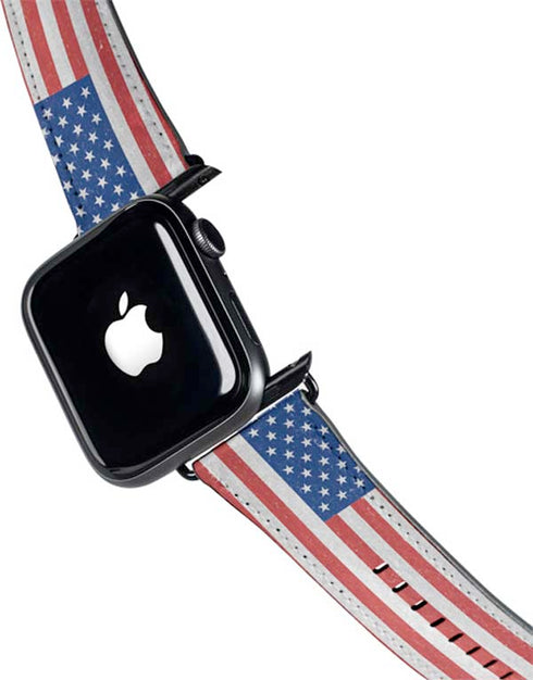 American Flag Distressed Apple Watch Band 42-44mm