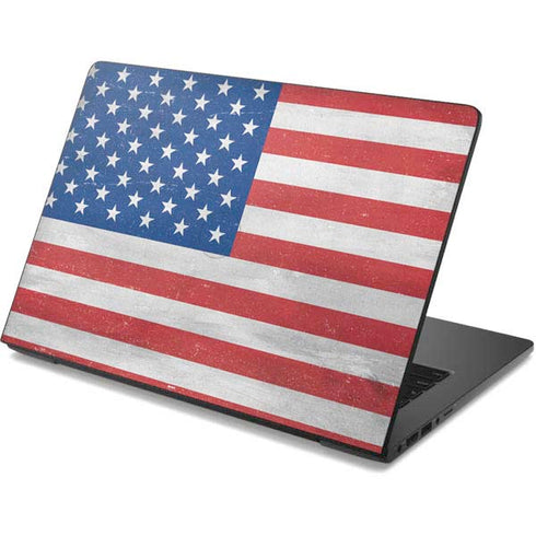 American Flag Distressed Dell Chromebook Skin