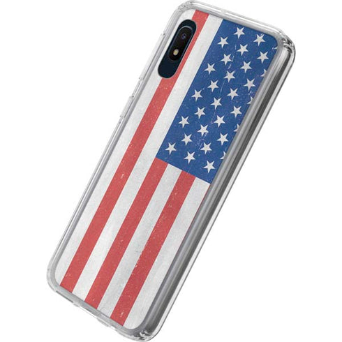 American Flag Distressed Galaxy A10e Clear Case