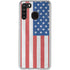 American Flag Distressed Galaxy A21 Clear Case