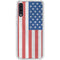 American Flag Distressed Galaxy A50 Clear Case