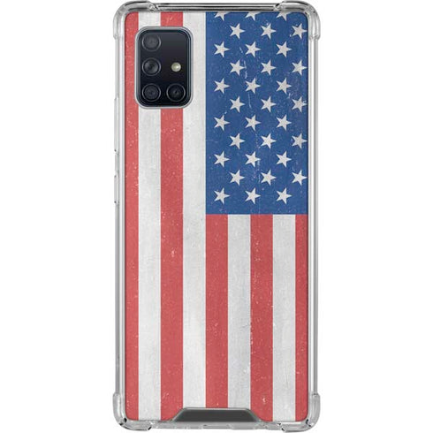 American Flag Distressed Galaxy A51 5G Clear Case
