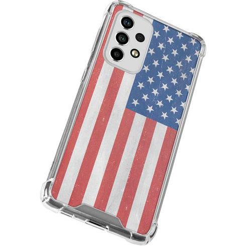 American Flag Distressed Galaxy A53 5G Clear Case