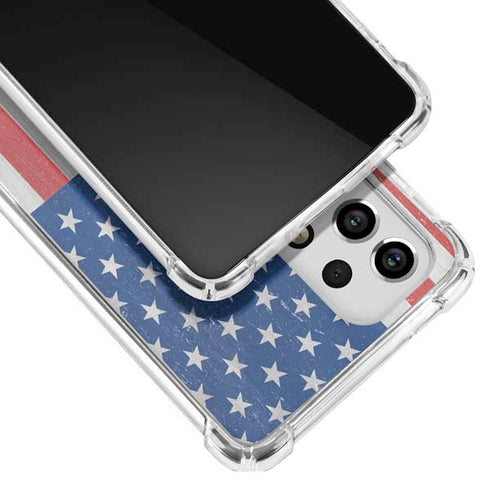 American Flag Distressed Galaxy A53 5G Clear Case