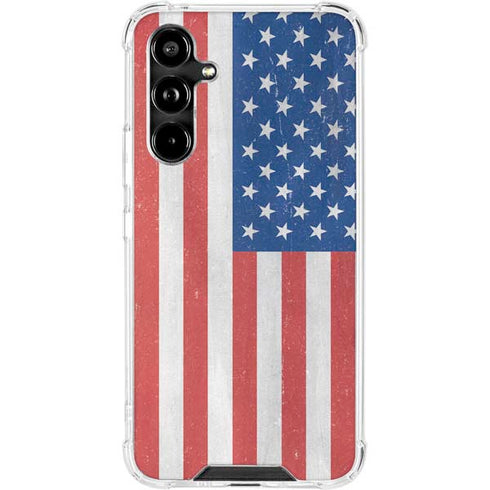 American Flag Distressed Galaxy A54 5G Clear Case