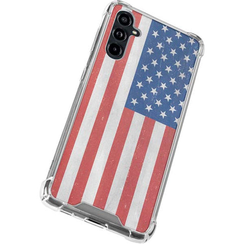 American Flag Distressed Galaxy A54 5G Clear Case