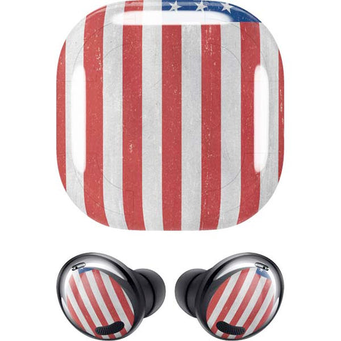 American Flag Distressed Galaxy Buds Pro Skin