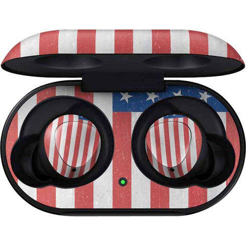 American Flag Distressed Galaxy Buds Skin