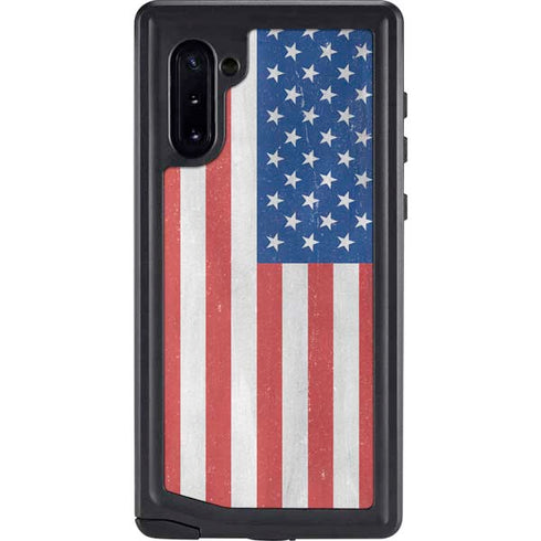 American Flag Distressed Galaxy Note 10 Waterproof Case