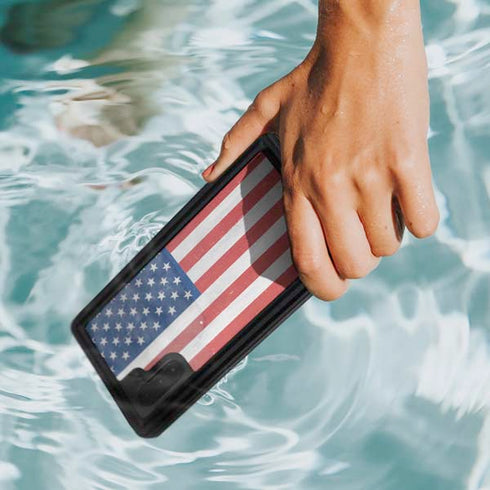 American Flag Distressed Galaxy Note 10 Waterproof Case