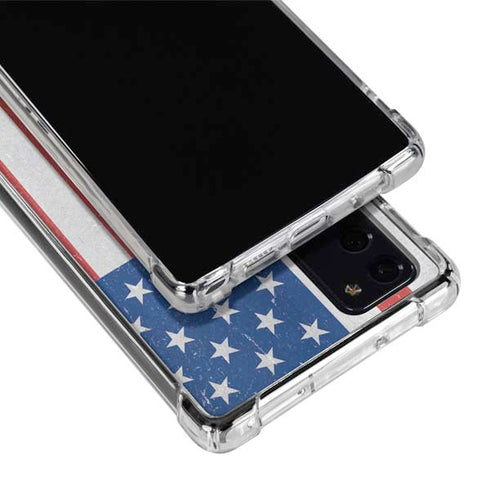 American Flag Distressed Galaxy Note20 5G Clear Case