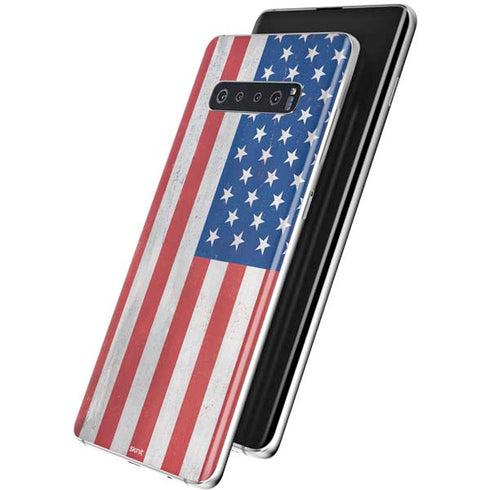American Flag Distressed Galaxy S10 Skin
