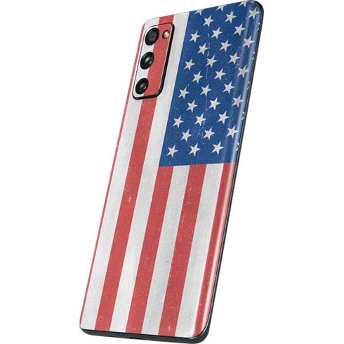 American Flag Distressed Galaxy S20 Fan Edition Skin