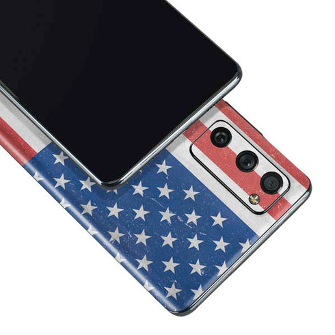 American Flag Distressed Galaxy S20 Fan Edition Skin