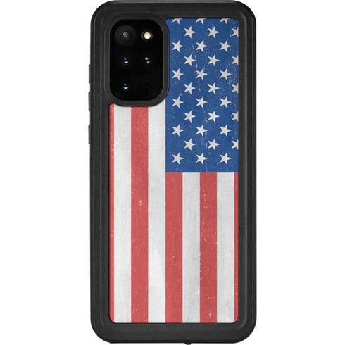 American Flag Distressed Galaxy S20 Plus Waterproof Case