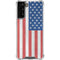 American Flag Distressed Galaxy S21 FE Clear Case