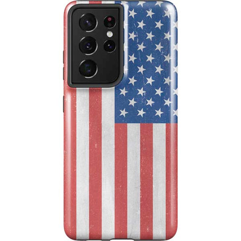 American Flag Distressed Galaxy S21 Ultra 5G Pro Case