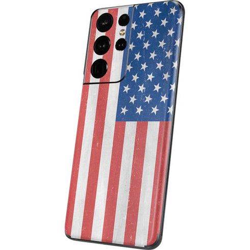 American Flag Distressed Galaxy S21 Ultra 5G Skin