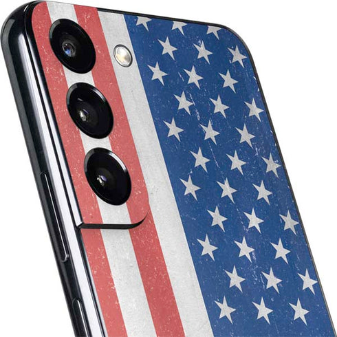 American Flag Distressed Galaxy S22 Skin