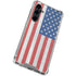 American Flag Distressed Galaxy S23 FE Clear Case