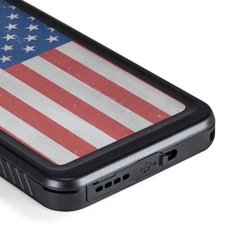 American Flag Distressed Galaxy S23 Plus Waterproof Case