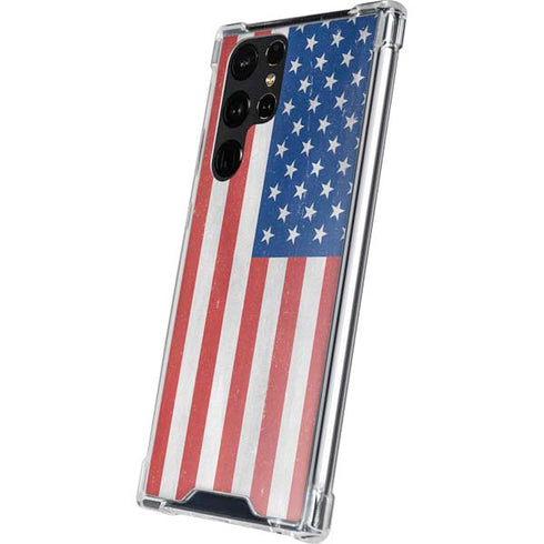 American Flag Distressed Galaxy S24 Ultra Clear Case