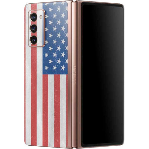 American Flag Distressed Galaxy Z Fold2 5G Skin