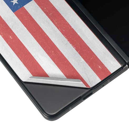 American Flag Distressed Galaxy Z Fold4 5G Skin