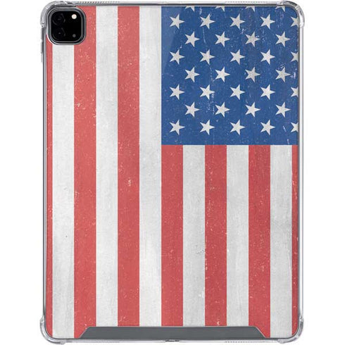 American Flag Distressed iPad Pro 12.9in (2020) Clear Case