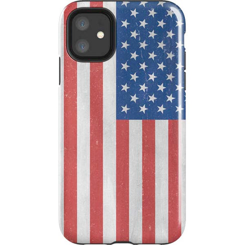 American Flag Distressed iPhone 11 Impact Case
