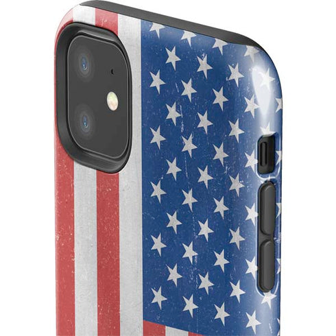 American Flag Distressed iPhone 11 Impact Case