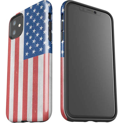 American Flag Distressed iPhone 11 Impact Case