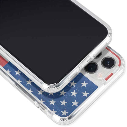 American Flag Distressed iPhone 11 Pro Clear Case